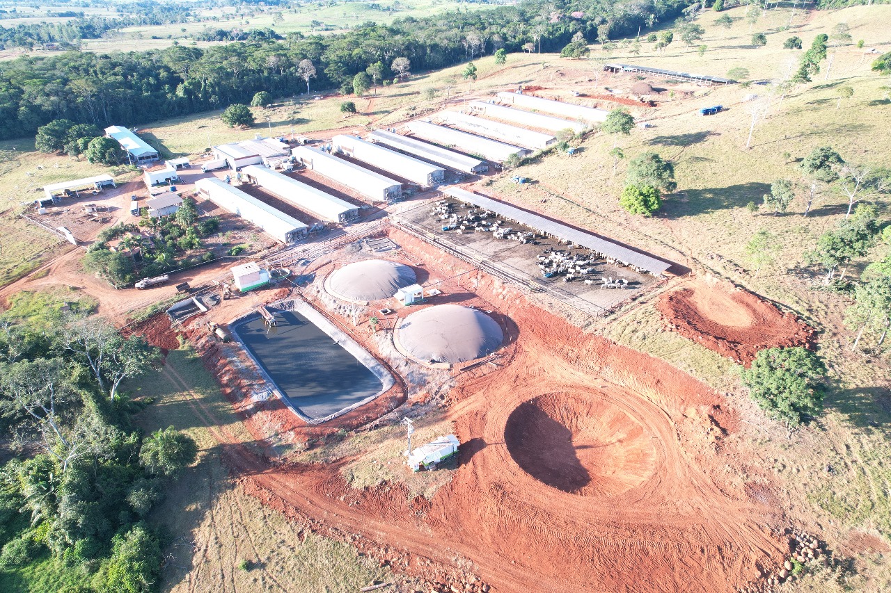 Visão área dos Biodigestores